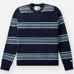 PAPER PLANES - Stripe Crewneck Sweater - INDIGO