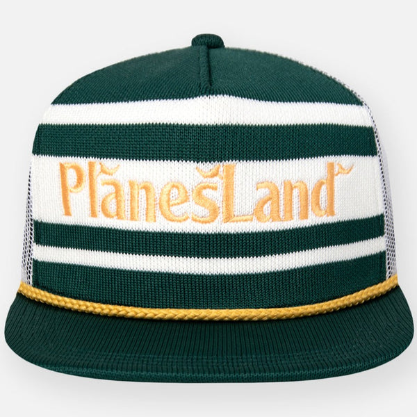 PAPER PLANES - PlanesLand Knit Stripes Trucker Hat - BOTANICAL GREEN