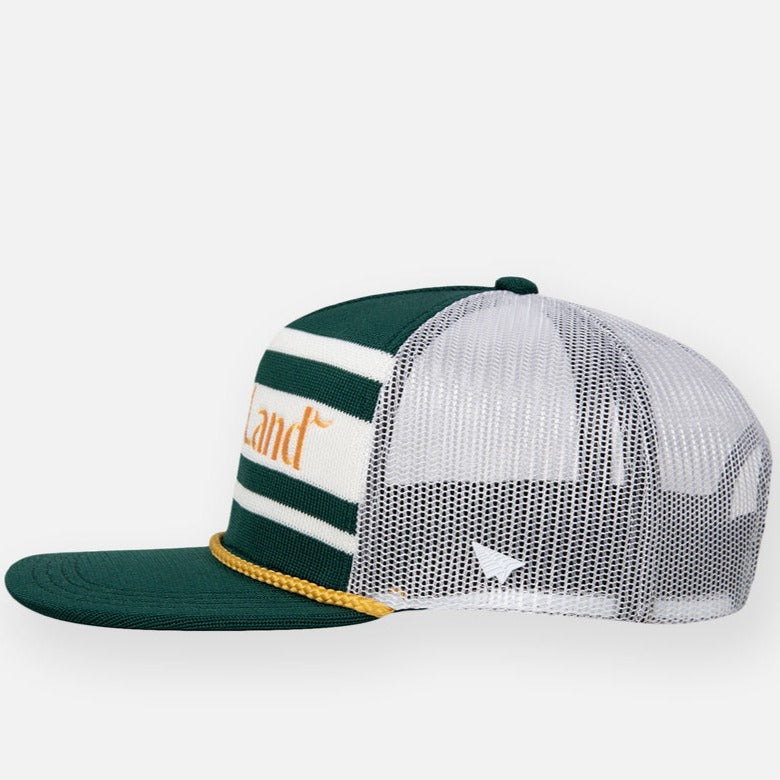 PAPER PLANES - PlanesLand Knit Stripes Trucker Hat - BOTANICAL GREEN