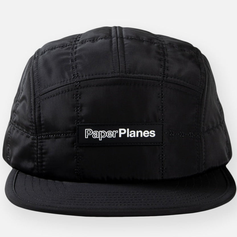 PAPER PLANES - Quilted 5-Panel Camper - BLACK