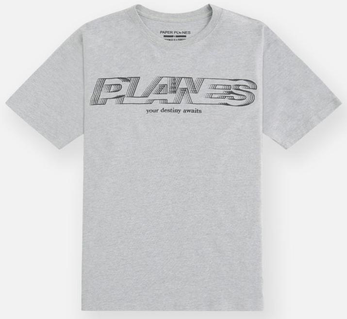 PAPER PLANES - Interlock Spine Tee - HEATHER GREY