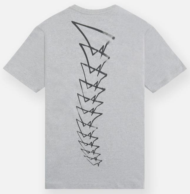 PAPER PLANES - Interlock Spine Tee - HEATHER GREY