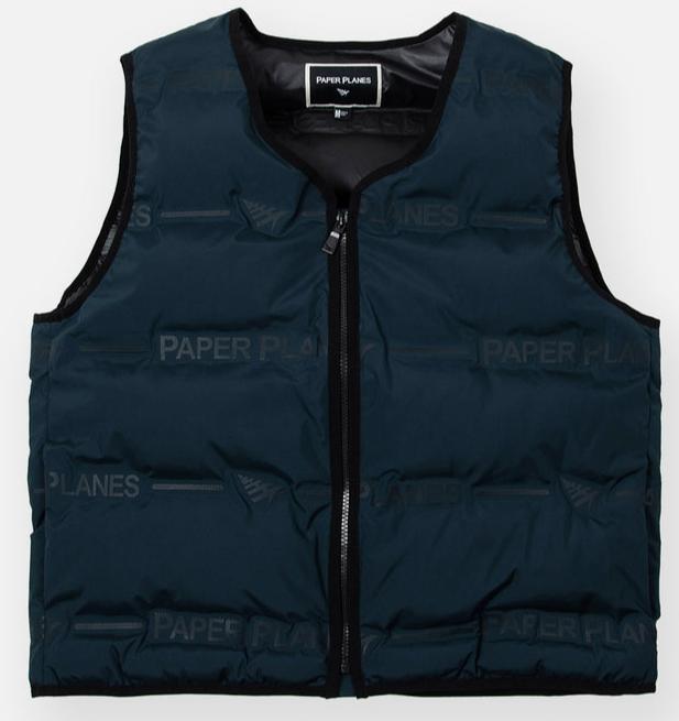 PAPER PLANES - Embossed Puffer Vest - Sky Captain