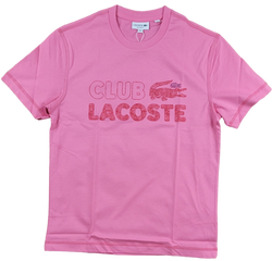 LACOSTE - CLUB LACOSTE CREWNECK TEE - PINK