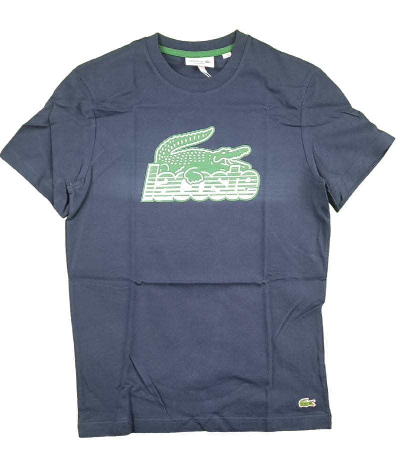 LACOSTE - BIG PRINT - NAVY – Krispy Addicts Clothing Boutique