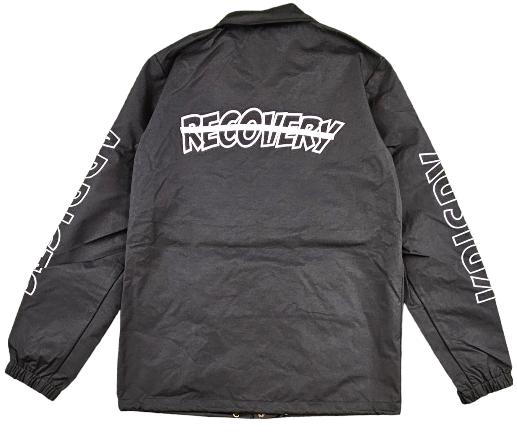 KRISPY ADDICTS - COACH JACKET WATERPROOF RECOVERY - BLACK/WHITE