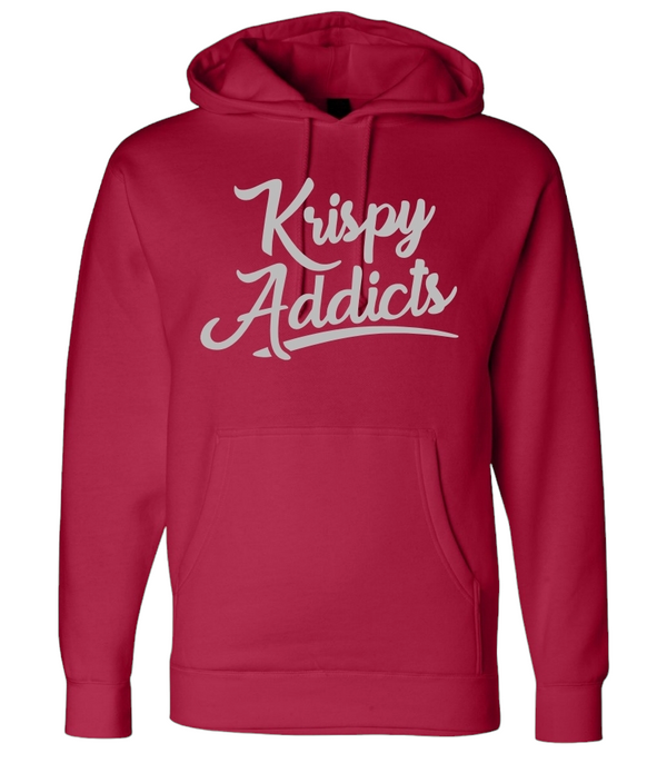KRISPY ADDICTS - RAISE LOGO HOODIE - RED/GREY