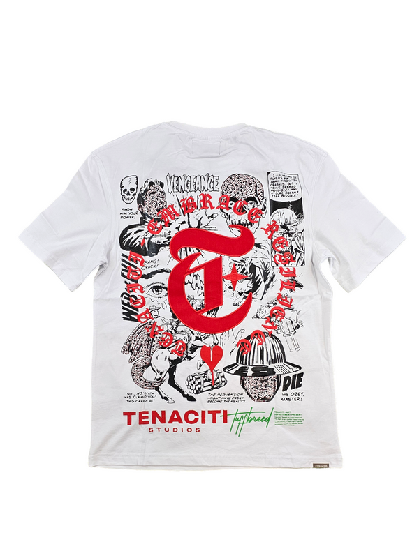 TENACITI - UFO - VENGENCE TEE - WHITE