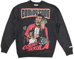 KRISPY ADDICTS - COUNT STACULA CREWNECK - BLACK