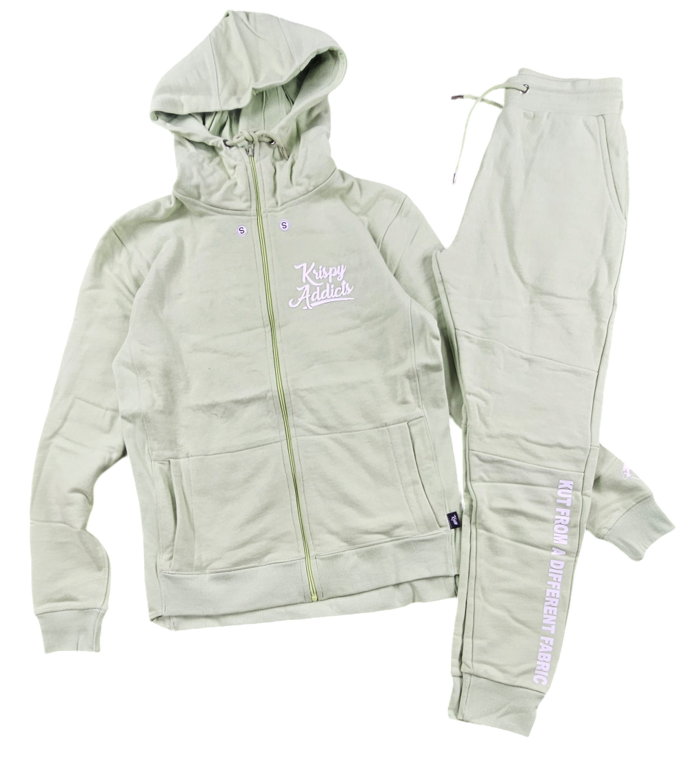 KRISPY ADDICTS - ZIP UP JOGGER EMBOSSED RECOVERY - (MINT)