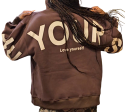 WOMEN'S COLLECTION - BE YOUR SELF SWEATSHIRT - BROWN