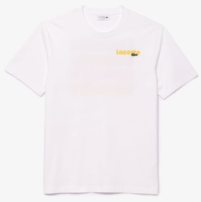 LACOSTE - MEN'S WASHED EFFECT T-SHIRT - WHITE