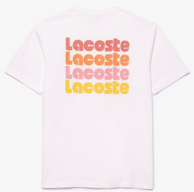 LACOSTE - MEN'S WASHED EFFECT T-SHIRT - WHITE