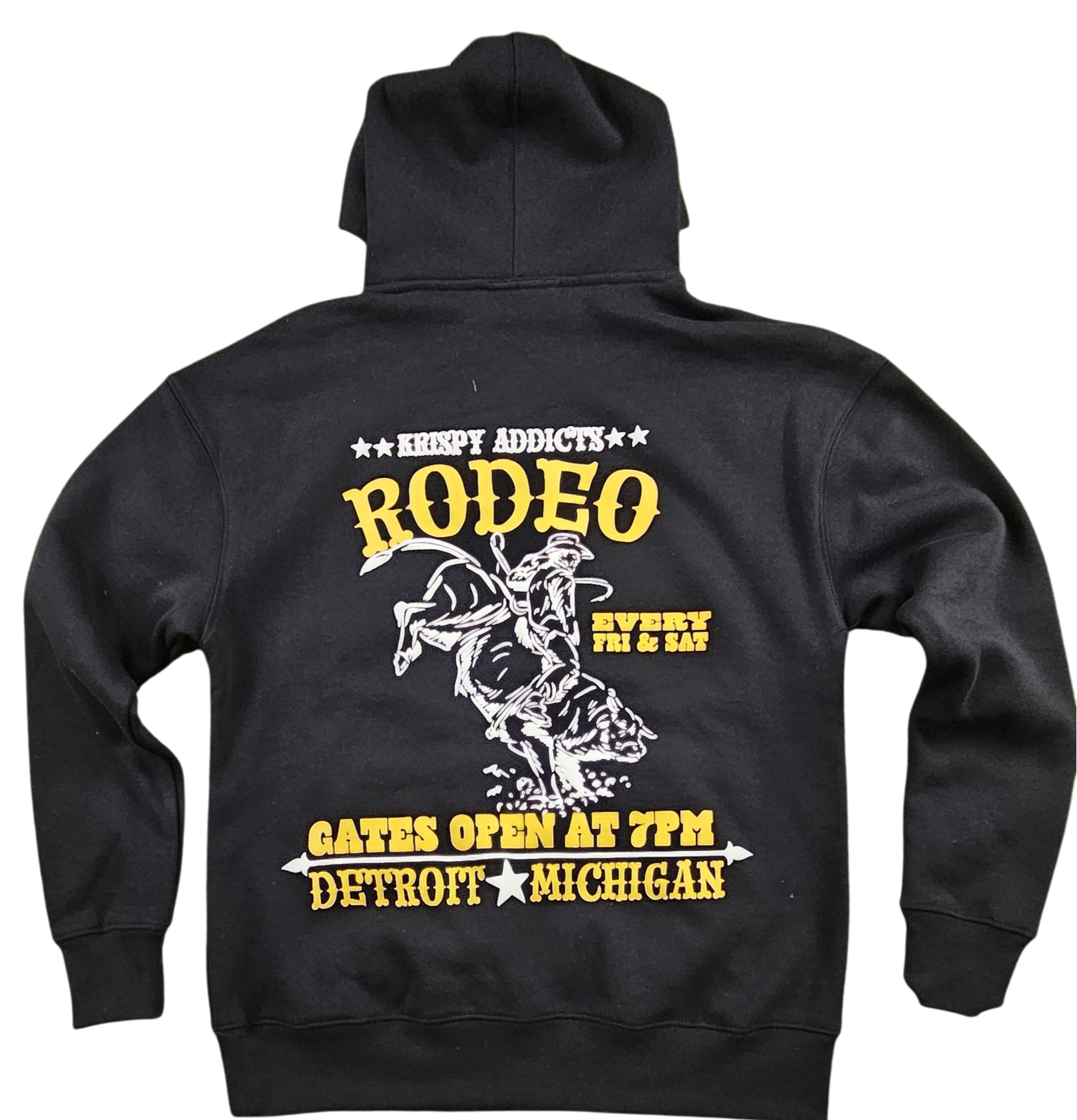 KRISPY ADDICTS - RODEO STACK FLARE HOODIE JOGGER SET - BLACK/WHEAT