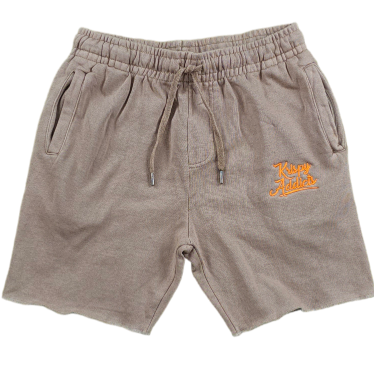 KRISPY ADDICTS - FLEECE SHORTS - BURR0/ORANGE