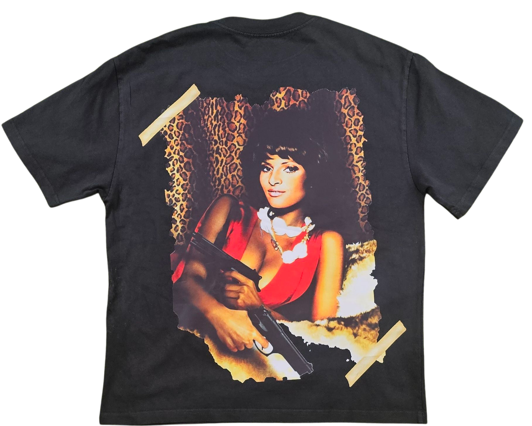 KRISPY ADDICTS - BEHIND EVERY GOOD MAN OVERSIZE CROPPED TSHIRT - WASHED BLACK