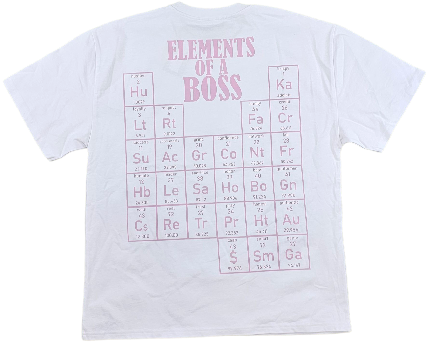 KRISPY ADDICTS - THE ELEMENTS OF A BOSS  OVERSIZE - WHITE/LAVENDER