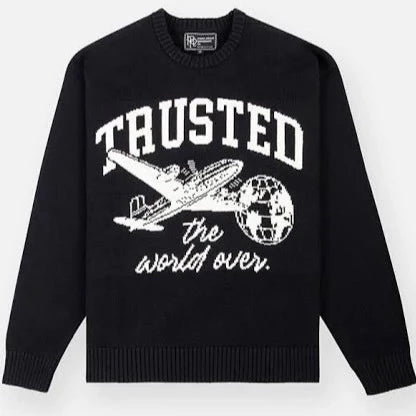PAPER PLANES - Trusted Crewneck Sweater - BLACK