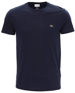 Lacoste - Crew Neck Pima Cotton Jersey T-shirt (NAVY BLUE - 166)