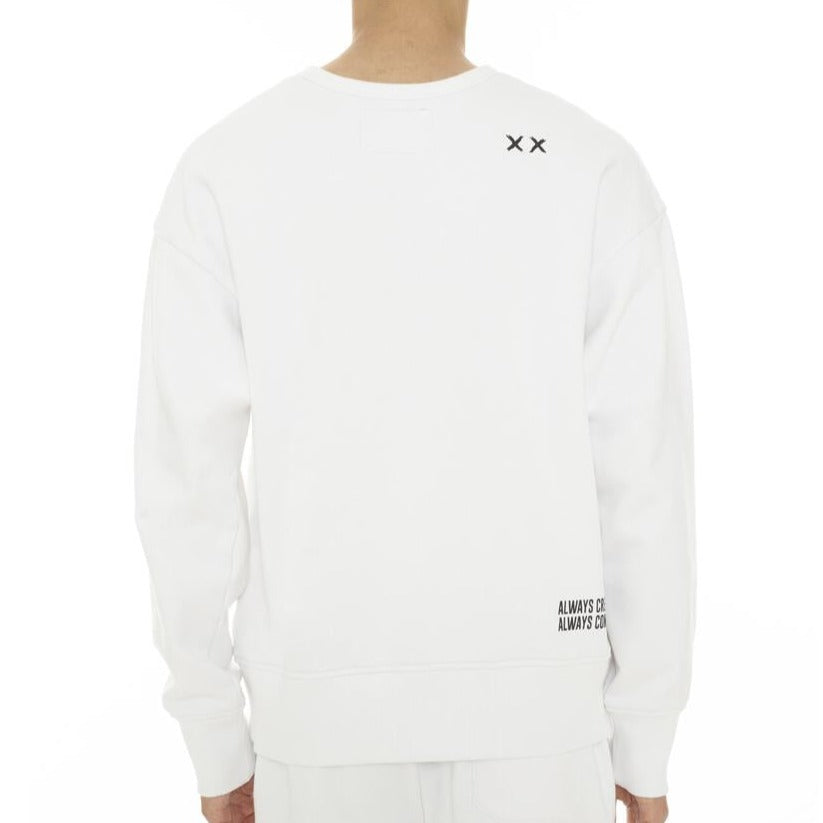 CULT OF INDIVIDUALITY - CREW NECK FLEECE - WHITE