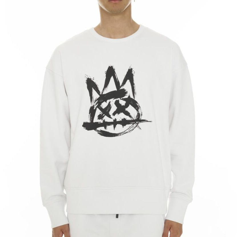 CULT OF INDIVIDUALITY - CREW NECK FLEECE - WHITE