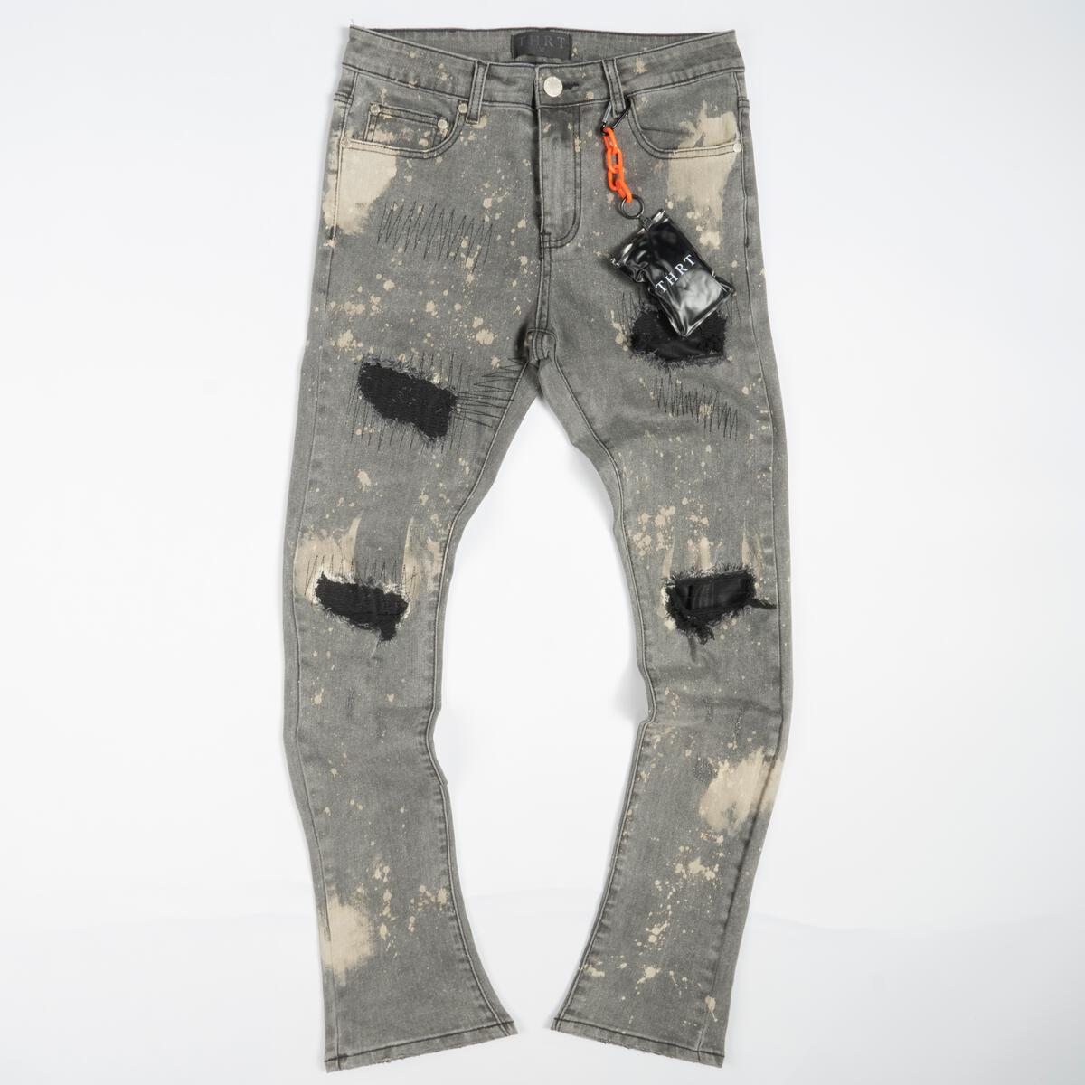 THRT DENIM - Moonrock STACK Flared - GREY