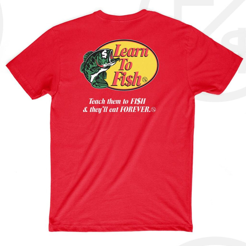 FLY SUPPLY - Learn To Fish: Tee (Red)
