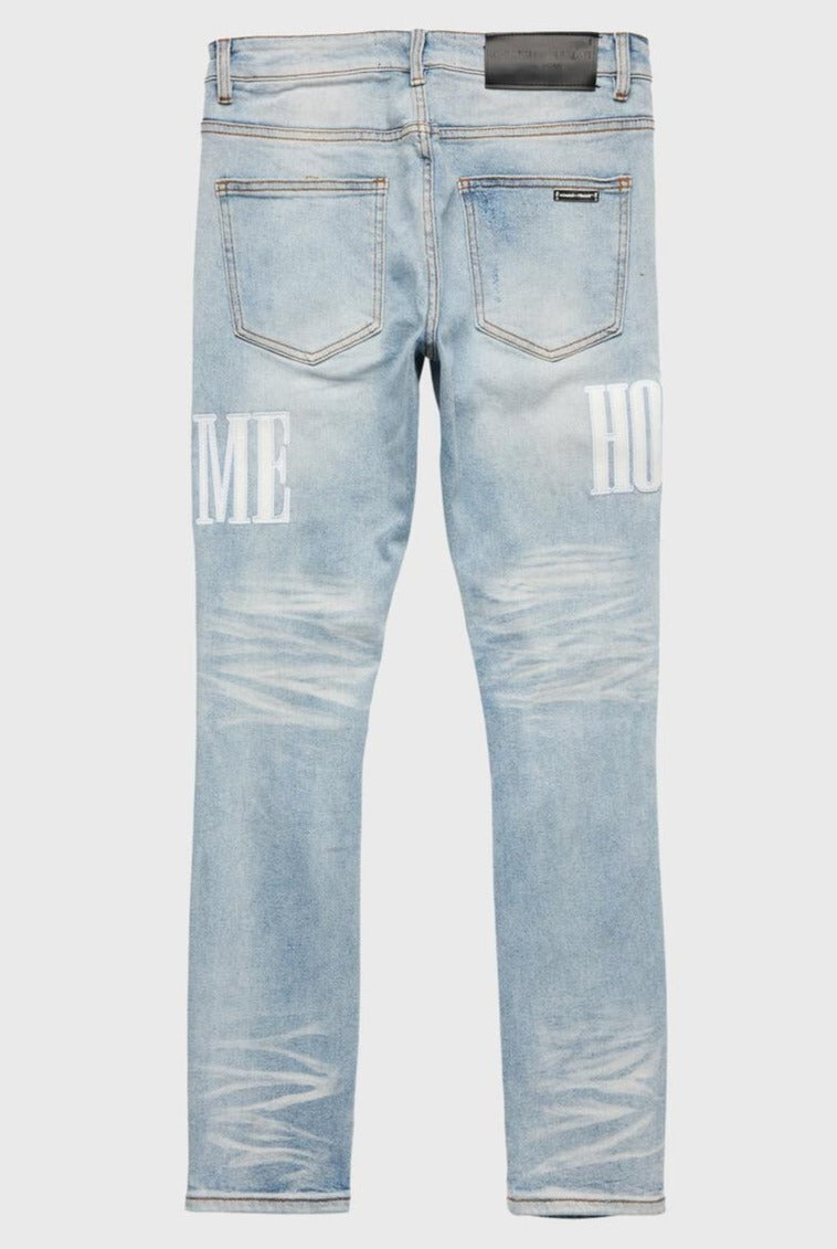 HOMME + FEMME - LETTERMEN DENIM - LIGHT BLUE