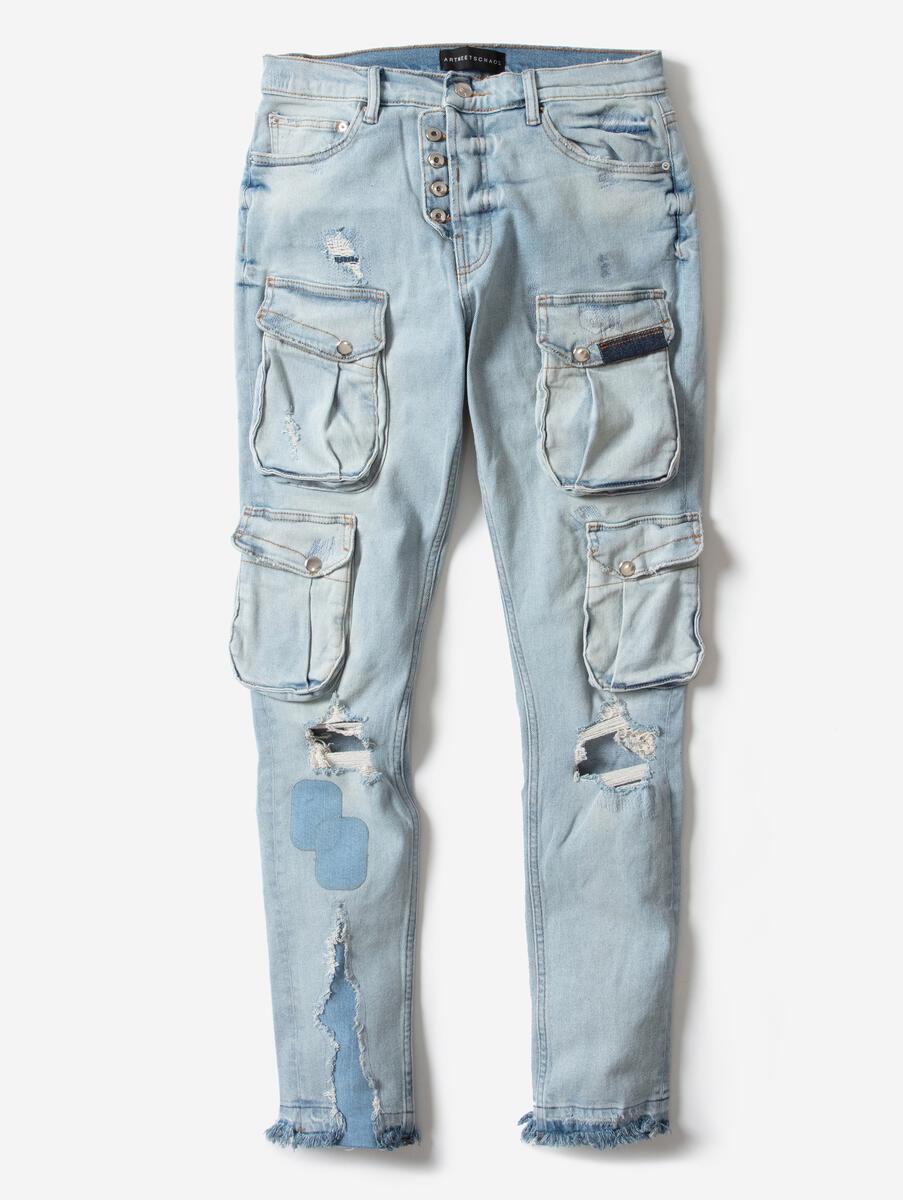 ARTMEETCHAOS -  SCHOOL ST. JEANS - LIGHT WASH