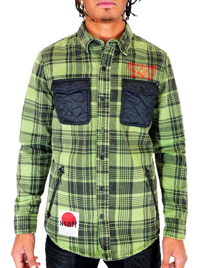 PREME - STAFF ONLY FLANNEL - GREEN