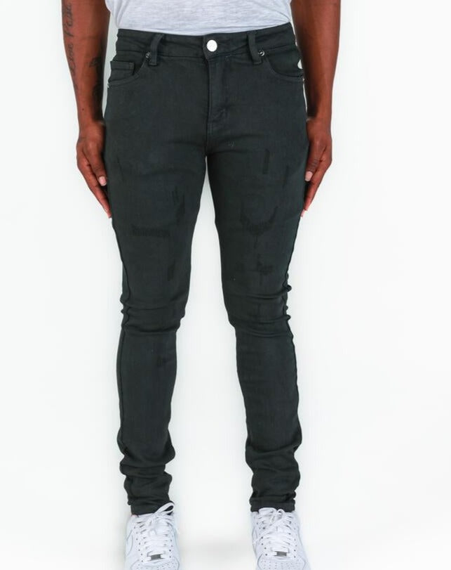 PHEELINGS - "TAKE THE CHANCE" SKINNY DENIM - BLACK