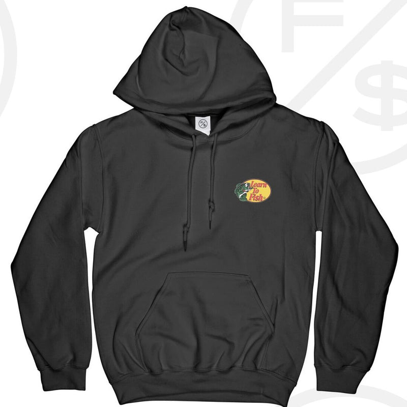 FLY SUPPLY - Learn To Fish: Hoodie - BLACK