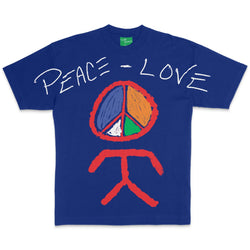 CLASS DISMISSED - PEACE LOVE TEE - ROYAL BLUE