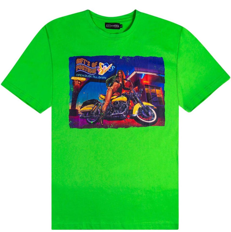 GIFTS OF FORTUNE -  Dusk Till Dawn T-shirt - KELLY GREEN