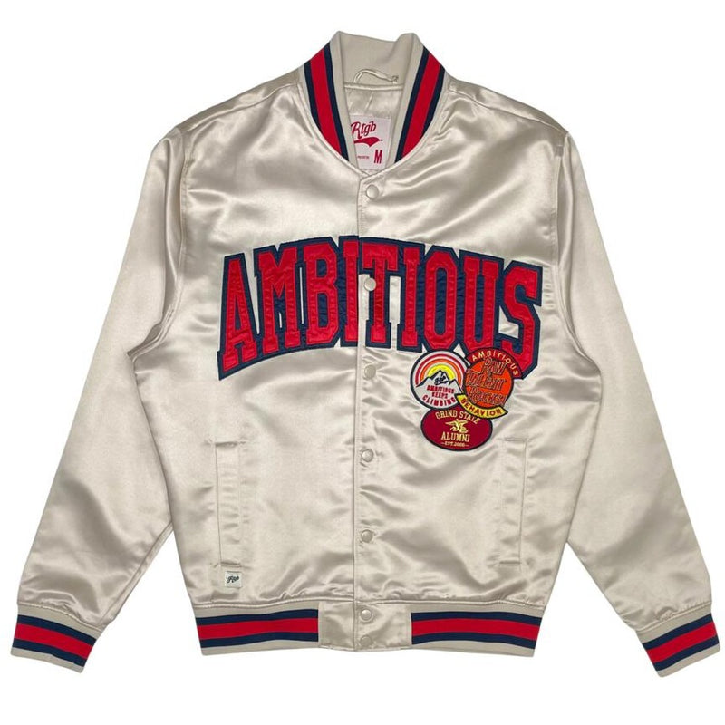 RED TAG APPAREL - AMBITIOUS SATIN JACKET - CREAM
