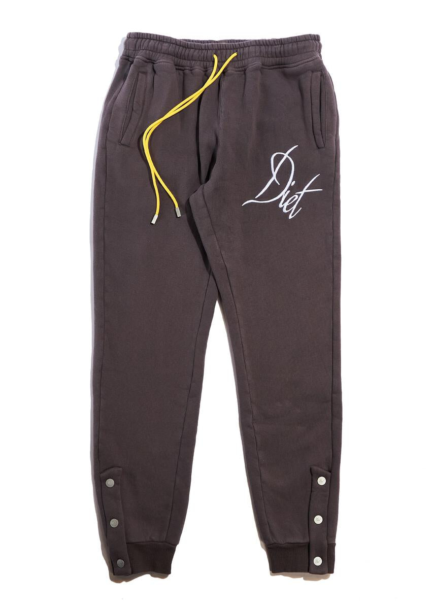 DIET STARTS MONDAY - Script Fleece Pants - BAHAMA BROWN