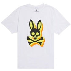 PSYCHO BUNNY - MENS LAMPORT GRAPHIC TEE-100 WHITE