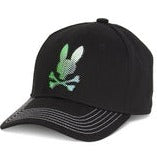 PSYCHO BUNNY - mens hindes baseball cap-001 black