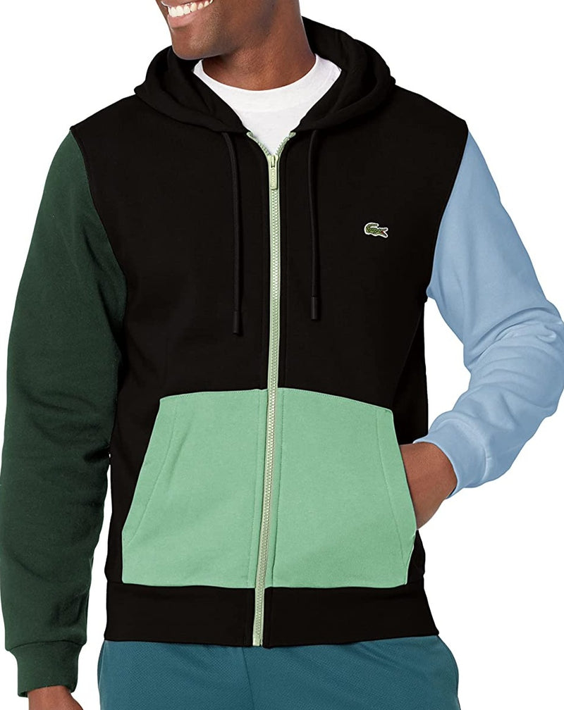 LACOSTE - sh9613-ls colorblock full zip with badge on left chest