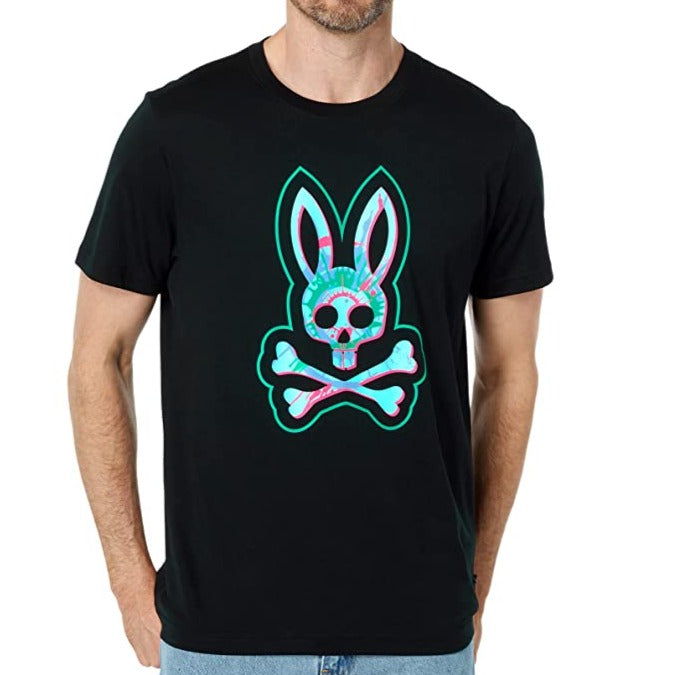 PSYCHO BUNNY - MENS ALSOP GRAPHIC TEE - BLACK