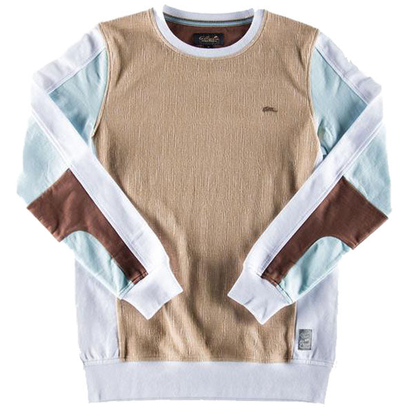 A. Tiziano - Terry | Long Sleeve Knit Color Blocked Pullover (driftwood)