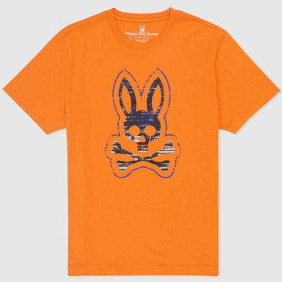PSYCHO BUNNY - MENS NORBY GRAPHIC TEE - MOJAVE ORANGE