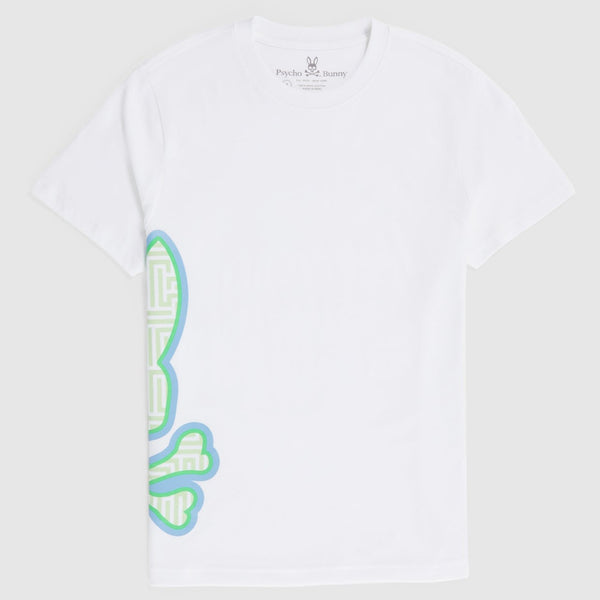PSYCHO BUNNY - MENS DAMMES GRAPHIC TEE - WHITE