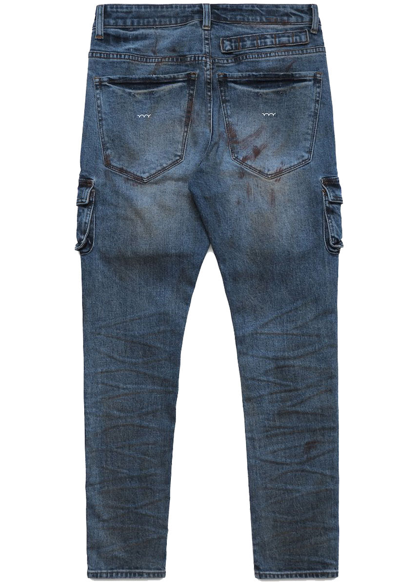 Bluecarats - The Spade Slim-fit Cargo Jean (dirty indigo)