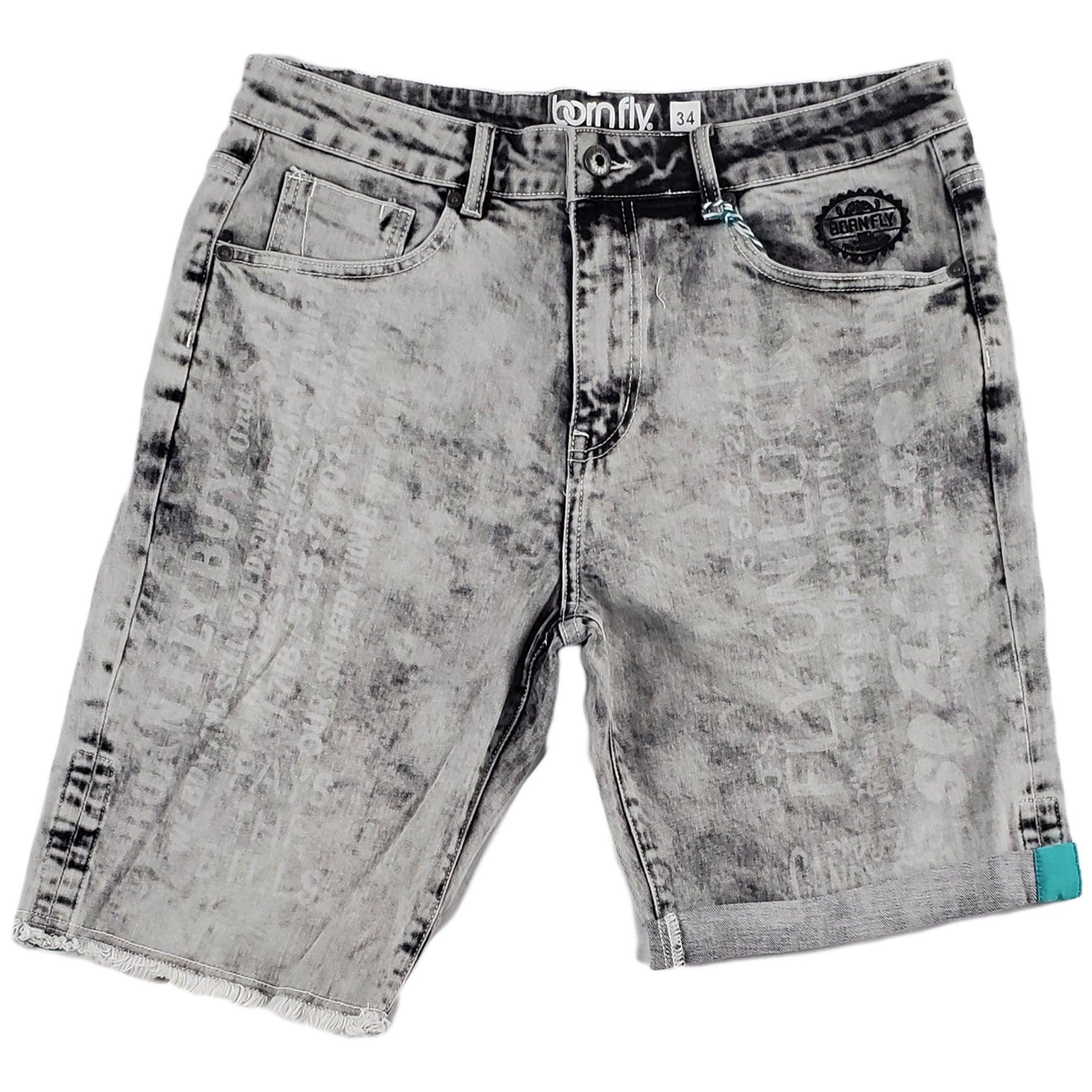 Born Fly Cheque Denim Short