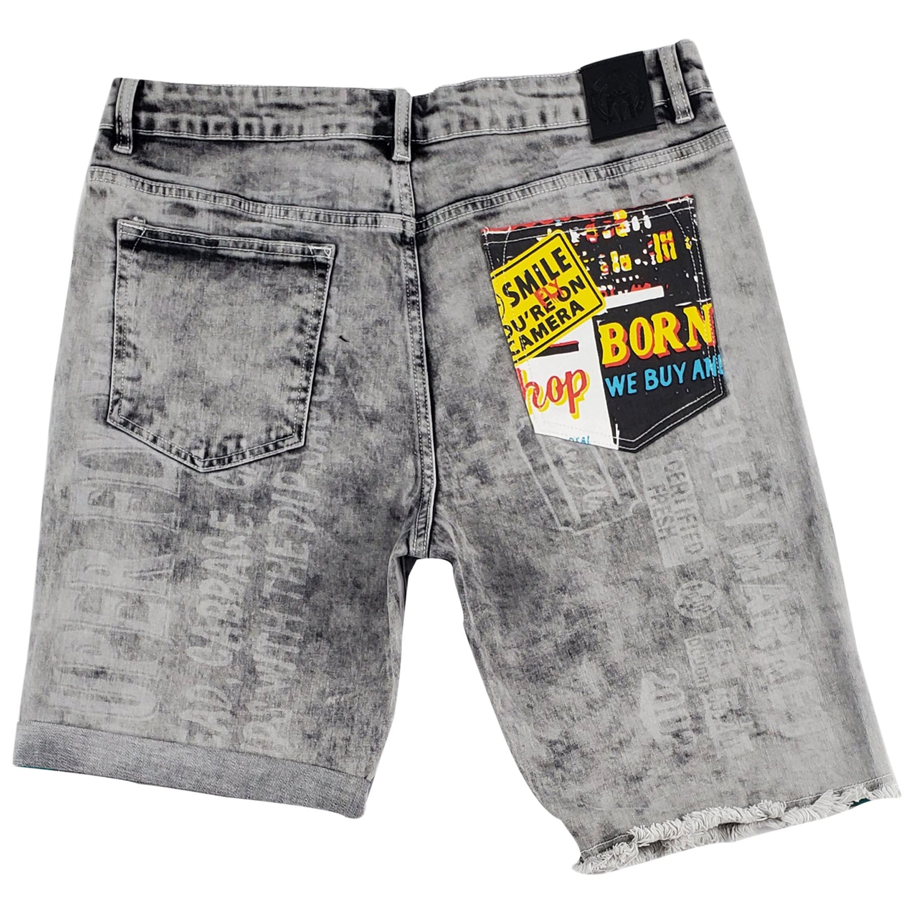 Born Fly Cheque Denim Short