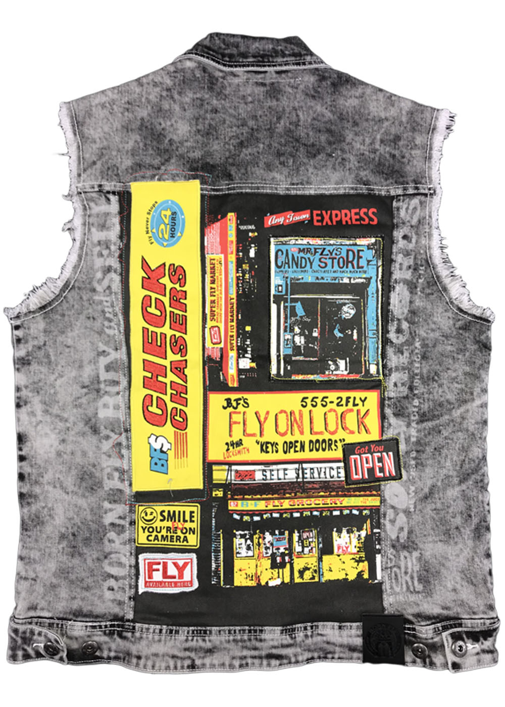 Born Fly Exchange Denim Vest