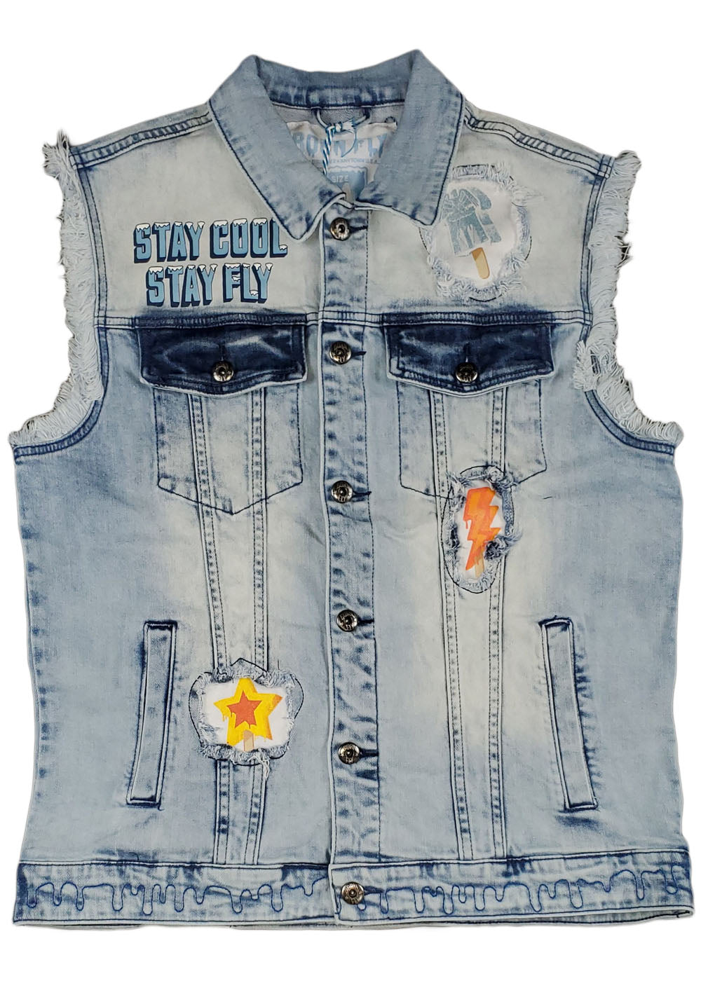 Born Fly Ice Cream Truck Denim Vest