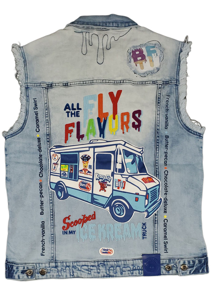 Born Fly Ice Cream Truck Denim Vest