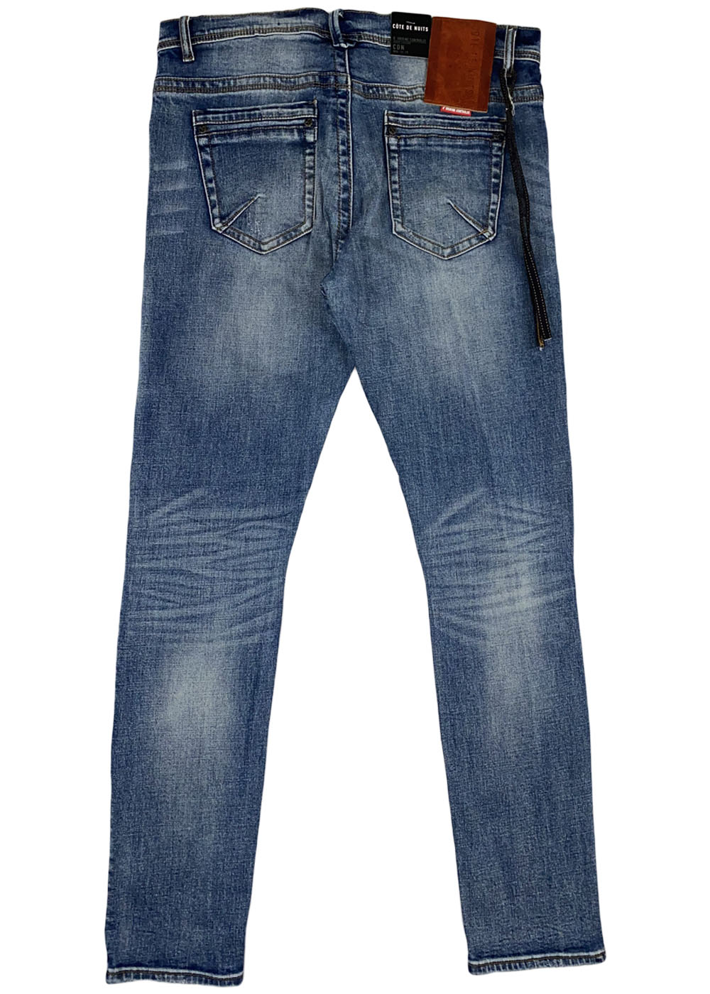 Cote de Nuits - Indigo Ripped Patched Denim Pant (cdn-wb-205)